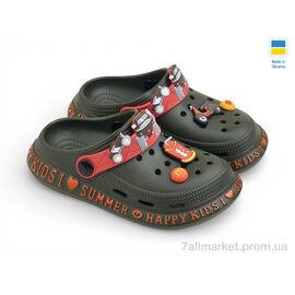 Фотография Кроксы детские летние Лето 005 хакі (6 пар р.25-30) "Rai shoes" недорого оптом от прямого поставщика