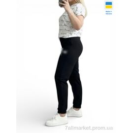 Фотография Спортивные брюки женские Весна/осень 1055-1PU чорний (4 шт. р.сетка S-XL) "Sport style" недорого оптом от прямого поставщика