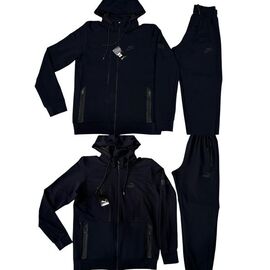 Костюм спортивний чоловічий 777-1-5N black р.56-64 "WHITE" недорого оптом від прямого постачальника