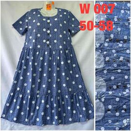 Фотография Платье летнее женское W007 blue р.50-58 "WHITE" недорого оптом от прямого поставщика