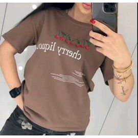 футболка жіноча LR1148 brown р.one size "Lora" недорого оптом від прямого постачальника