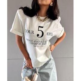 футболка жіноча LR1178 white р.one size "Lora" недорого оптом від прямого постачальника