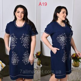 Плаття домашнє жіноче, напівбатал розміри 50-58 (мікс кв)"STELLA" недорого від прямого постачальника