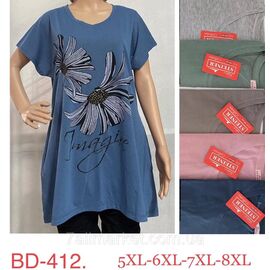 Туніка жіноча літня батал розміри 5XL-8XL (кв.мікс) "STELLA" недорого від прямого постачальника