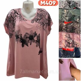 Туніка жіноча літня з кишенями/батал розміри 5XL-8XL (кв.мікс) "STELLA" недорого від прямого постачальника