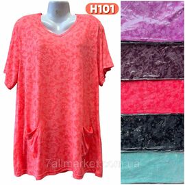 Туніка жіноча літня розміри 2XL-6XL (кв.мікс) "STELLA" недорого від прямого постачальника