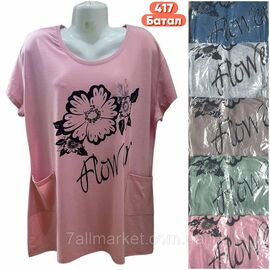 Туніка жіноча літня/батал розміри 5XL-8XL (кв.мікс) "STELLA" недорого від прямого постачальника