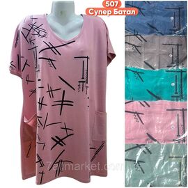 Туніка жіноча літня/супер-батал розміри 7XL-10XL (кв.мікс) "STELLA" недорого від прямого постачальника