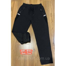 Спортивні штани чоловічі, прямі на флісі/батал розміри 3XL-7XL (3кв)"STELLA" недорого від прямого постачальника