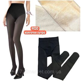 Фотография Колготы женские c имитацией капрона на меху размер XL-6XL "STELLA" недорого от прямого поставщика
