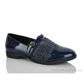 Фотография Туфли женские стильные Весна/осень 0562 синій (8 пар р.36-41) "Summer shoes" недорого оптом от прямого поставщика