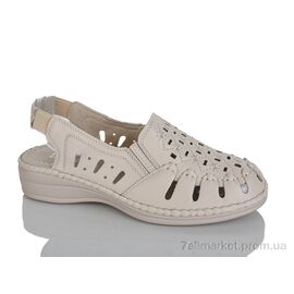 Фотография Босоножки женские летние Лето 502-3 beige (8 пар р.37-42) "Leguzaza" недорого оптом от прямого поставщика