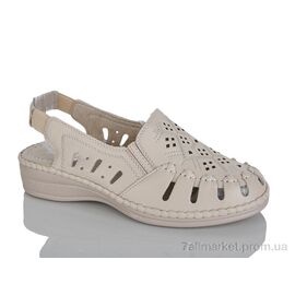 Фотография Босоножки женские летние Лето 502-5 beige (8 пар р.37-42) "Leguzaza" недорого оптом от прямого поставщика