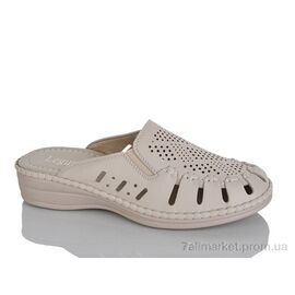 Фотография Шлепки женские облегченные Лето 501-2 beige (8 пар р.37-42) "Leguzaza" недорого оптом от прямого поставщика