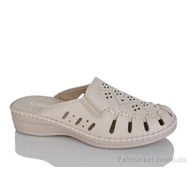 Фотография Шлепки женские облегченные Лето 501-5 beige (8 пар р.37-42) "Leguzaza" недорого оптом от прямого поставщика