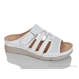 Фотография Шлепки женские облегченные Лето H1-8 white (8 пар р.37-42) "Leguzaza" недорого оптом от прямого поставщика