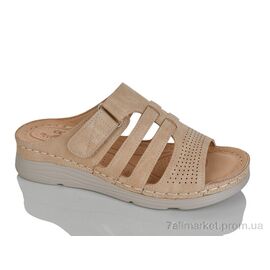 Фотография Шлепки женские облегченные Лето H1-8 brown (8 пар р.37-42) "Leguzaza" недорого оптом от прямого поставщика