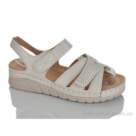 Фотография Босоножки женские летние Лето H2-2 beige (8 пар р.37-42) "Leguzaza" недорого оптом от прямого поставщика