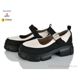 Фотография Туфли детские удобные Весна/осень AD706-3 beige-black (6 пар р.32-37) "Clibee-Doremi" недорого оптом от прямого поставщика