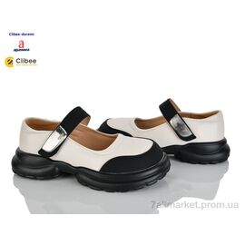 Фотография Туфли детские удобные Весна/осень AD621 beige-black (6 пар р.31-36) "Clibee-Doremi" недорого оптом от прямого поставщика