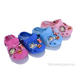 Фотография Кроксы детские летние Лето YP3197 mix (12 пар р.24-29) "Soylu" недорого оптом от прямого поставщика