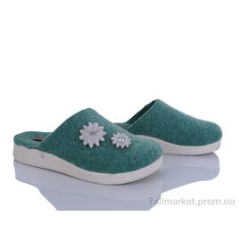 Тапки жіночі для будинку Весна/осінь DF005-2 зелений (6 пар р.36-40) "Soylu" недорого оптом від прямого постачальника