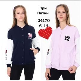 Фотография Куртка детская демисезонная на девочку 24170 navy р.6-14 "Meloria" недорого оптом от прямого поставщика