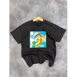 Фотография Футболка детская на мальчика 40-6 black р.6-12 "Meloria" недорого оптом от прямого поставщика