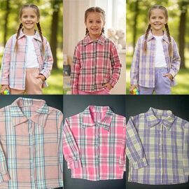 Фотография Рубашка детская на девочку ML4101 beige р.116-146 "Meloria" недорого оптом от прямого поставщика