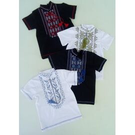 Фотография Вышиванка детская лёгкая на мальчика ML4203 white-l.blue р.30-42 "Meloria" недорого оптом от прямого поставщика