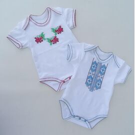 Фотография Боди на мальчика ML4205 white-l.blue р.62-80 "Meloria" недорого оптом от прямого поставщика