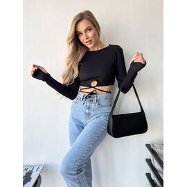 Топ жіночий 1344 black р.42-48 "BONJOUR" недорого оптом від прямого постачальника