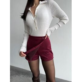 Фотография Юбка-шорты женская 1402 wine р.42-46 "BONJOUR" недорого оптом от прямого поставщика