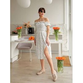 Фотография Платье летнее женское 1495 white-navy р.42-48 "BONJOUR" недорого оптом от прямого поставщика