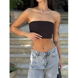 Топ жіночий 1629 black р.42-48 "BONJOUR" недорого оптом від прямого постачальника