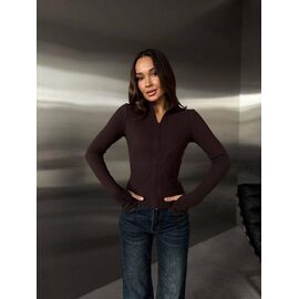 Кофта жіноча 1670 d.brown р.42-46 "BONJOUR" недорого оптом від прямого постачальника