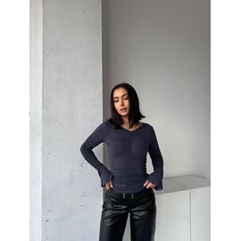 Светр жіночий 1708 d.grey р.42-48 "BONJOUR" недорого оптом від прямого постачальника