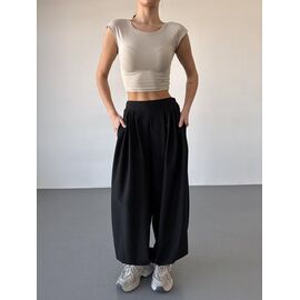 Фотография Штаны спортивные женские 1710 black р.42-48 "BONJOUR" недорого оптом от прямого поставщика