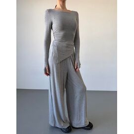 Фотография Костюм женский 1712 grey р.42-48 "BONJOUR" недорого оптом от прямого поставщика