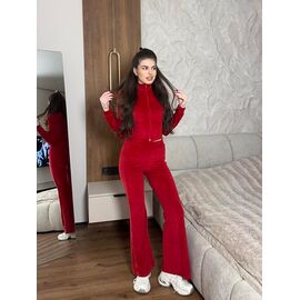 Костюм спортивний жіночий теплий 1715 red р.42-48 "BONJOUR" недорого оптом від прямого постачальника