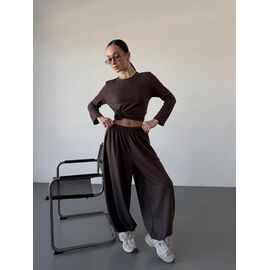 Фотография Костюм женский 2499 brown р.42-48 "BONJOUR" недорого оптом от прямого поставщика