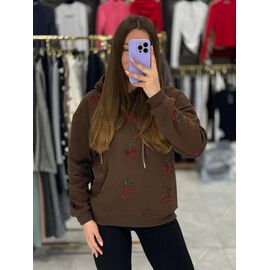 Батник жіночий 2519 brown р.XL-4XL "BONJOUR" недорого оптом від прямого постачальника