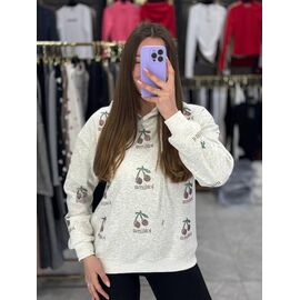 Батник жіночий 2519 grey р.XL-4XL "BONJOUR" недорого оптом від прямого постачальника