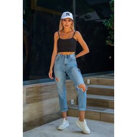 Топ жіночий 4057 black р.42-48 "BONJOUR" недорого оптом від прямого постачальника