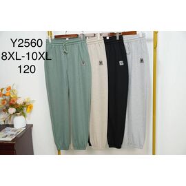 Фотография Штаны спортивные женские Y2560 mix лён р.8XL-10XL "Алия" недорого оптом от прямого поставщика
