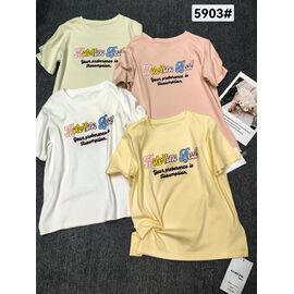 футболка жіноча 5903 beige р.M-L "PRENSES" недорого оптом від прямого постачальника