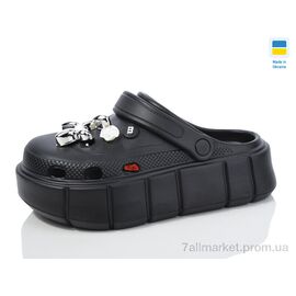 Фотография Кроксы женские летние Лето 152-2-6 чорний (6 пар р.36-40) "Lot Shoes" недорого оптом от прямого поставщика