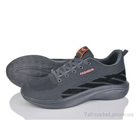 Фотография Кроссовки мужские модные Весна/осень A2408 grey (8 пар р.43-47) "Lion-Lu" недорого оптом от прямого поставщика