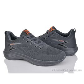 Фотография Кроссовки мужские модные Весна/осень A2446 grey (8 пар р.43-47) "Lion-Lu" недорого оптом от прямого поставщика