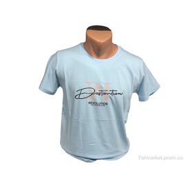 Футболка чоловіча Літо C002 блакитний (4 шт. р.сіткаM-2XL) "TurkishBrend" недорого оптом від прямого постачальника